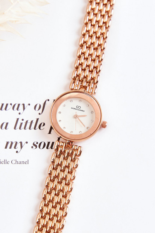 Giorgio & Dario Women's Watch With Cubic Zirconia On The Dial Rose Gold Giorgio & Dario Women's Watch With Cubic Zirconia On The Dial Rose Gold