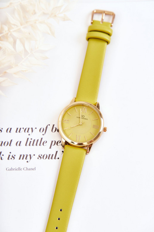 Women's watch on a leather strap Giorgio & Dario Green