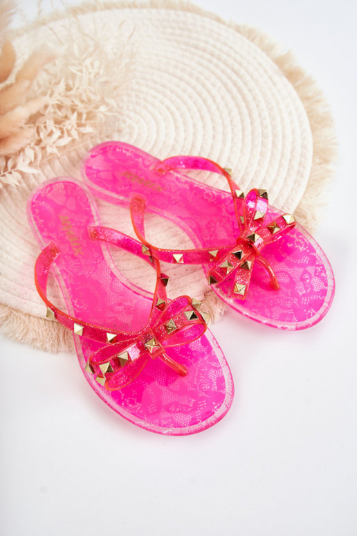 Women's Rubber Flip Flops Pink Monise Women's Rubber Flip Flops Pink Monise