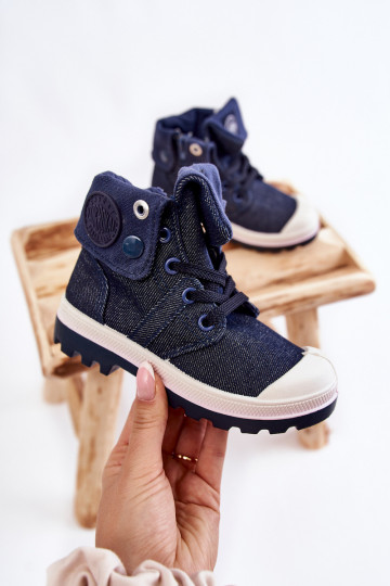 Children's High-top Sneakers Navy Tobby 2