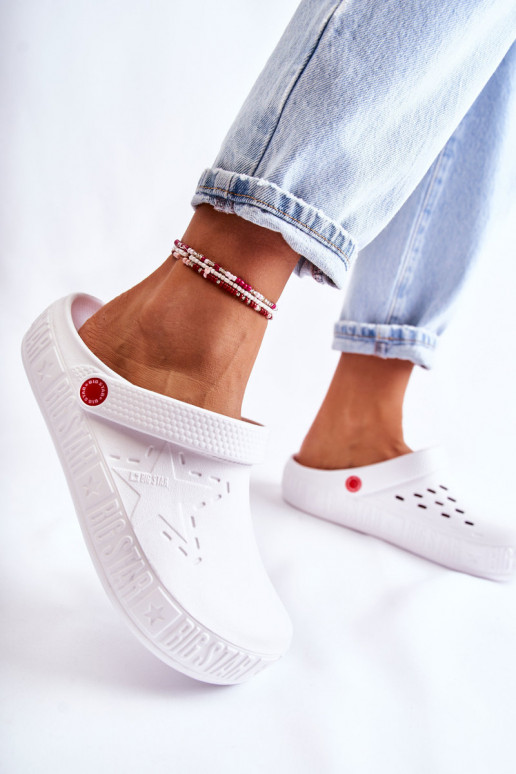 Women's Light Slippers Kroks Big Star II275003 White Women's Light Slippers Kroks Big Star II275003 White