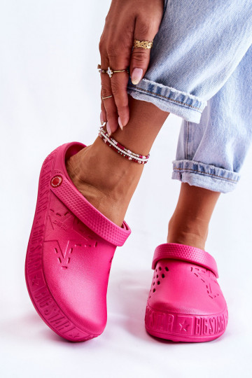 Women's Light Slippers Kroks Big Star II275007 Fuchsia