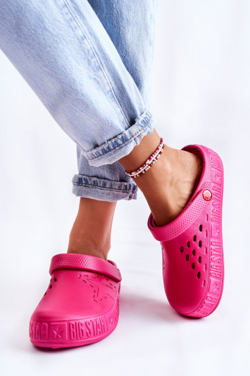 Women's Light Slippers Kroks Big Star II275007 Fuchsia 2