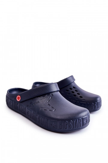 Men's Light Slippers Kroks Big Star II175002 Navy blue 2