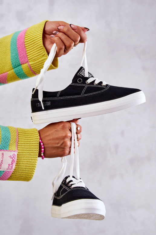 Women's Cloth Sneakers Big Star KK274019 Black Women's Cloth Sneakers Big Star KK274019 Black