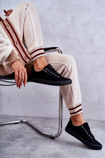 Women's Low Material Sneakers Big Star KK274004 Black 2