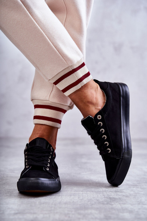 Women's Low Material Sneakers Big Star KK274004 Black Women's Low Material Sneakers Big Star KK274004 Black