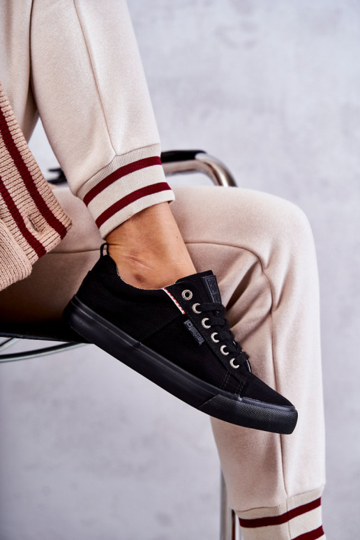 Women's Low Material Sneakers Big Star KK274004 Black Women's Low Material Sneakers Big Star KK274004 Black