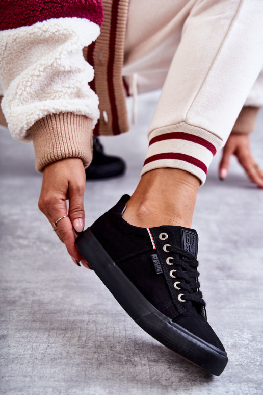 Women's Low Material Sneakers Big Star KK274004 Black Women's Low Material Sneakers Big Star KK274004 Black