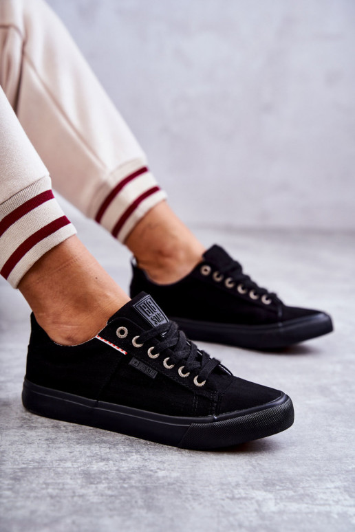 Women's Low Material Sneakers Big Star KK274004 Black Women's Low Material Sneakers Big Star KK274004 Black