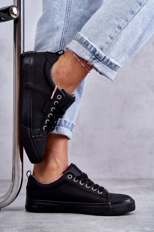 Women's Low Leather Sneakers Big Star KK274006 Black Women's Low Leather Sneakers Big Star KK274006 Black