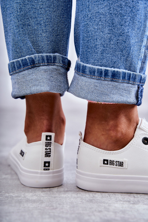 Women's Low Leather Sneakers Big Star KK274010 White Women's Low Leather Sneakers Big Star KK274010 White