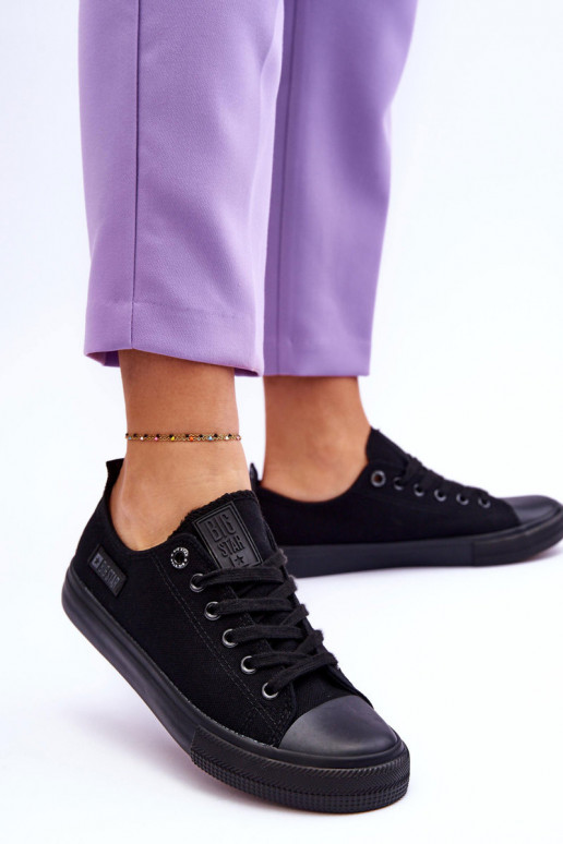 Women's Low Material Sneakers Big Star KK274009 Black Women's Low Material Sneakers Big Star KK274009 Black