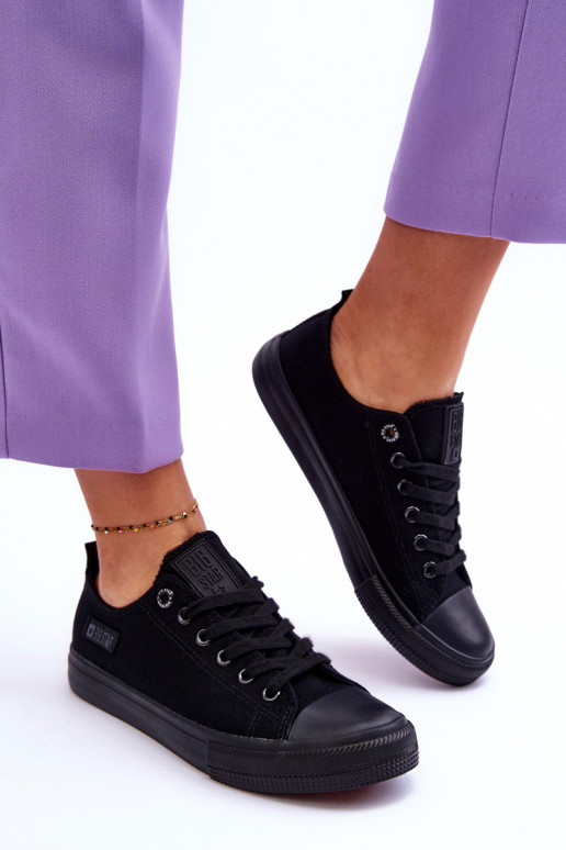 Women's Low Material Sneakers Big Star KK274009 Black Women's Low Material Sneakers Big Star KK274009 Black