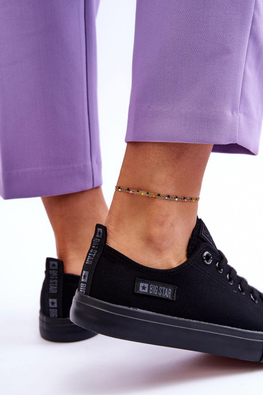 Women's Low Material Sneakers Big Star KK274009 Black Women's Low Material Sneakers Big Star KK274009 Black