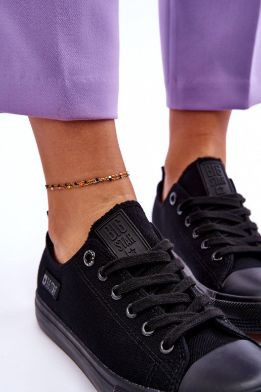 Women's Low Material Sneakers Big Star KK274009 Black Women's Low Material Sneakers Big Star KK274009 Black