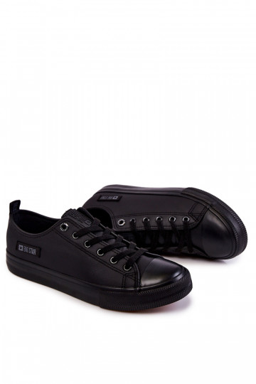 Men's Low Leather Sneakers Big Star KK174009 Black 2