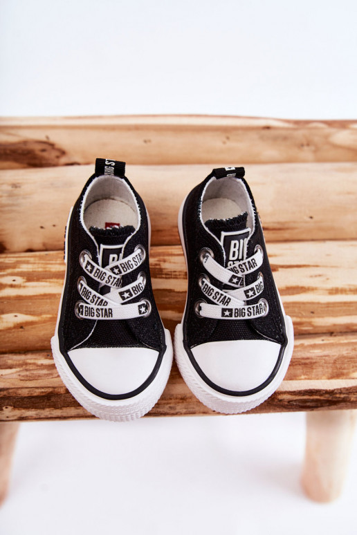 Children's Cloth Sneakers BIG STAR KK374049 Black and white Children's Cloth Sneakers BIG STAR KK374049 Black and white