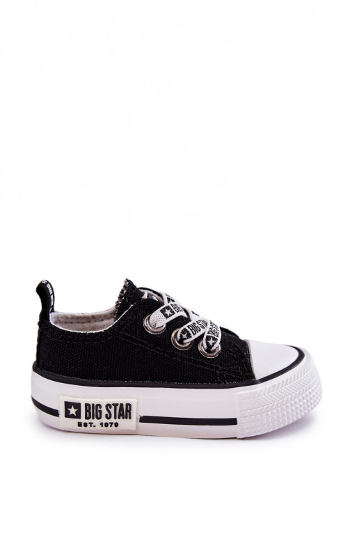 Children's Cloth Sneakers BIG STAR KK374049 Black and white Children's Cloth Sneakers BIG STAR KK374049 Black and white