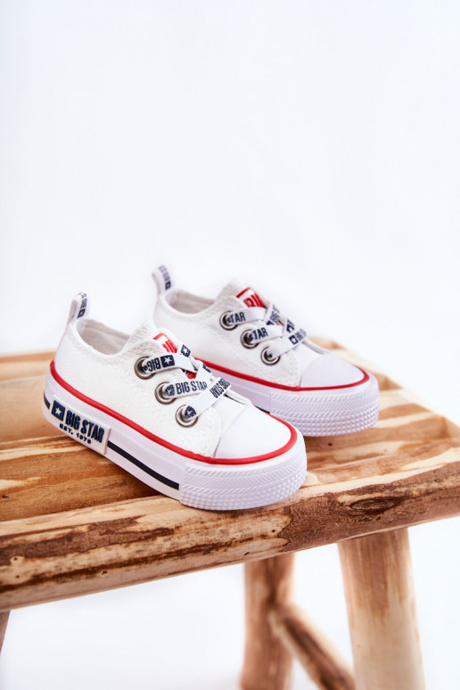 Children's Cloth Sneakers BIG STAR KK374048 White Children's Cloth Sneakers BIG STAR KK374048 White