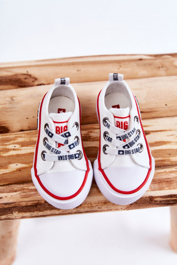 Children's Cloth Sneakers BIG STAR KK374048 White 2