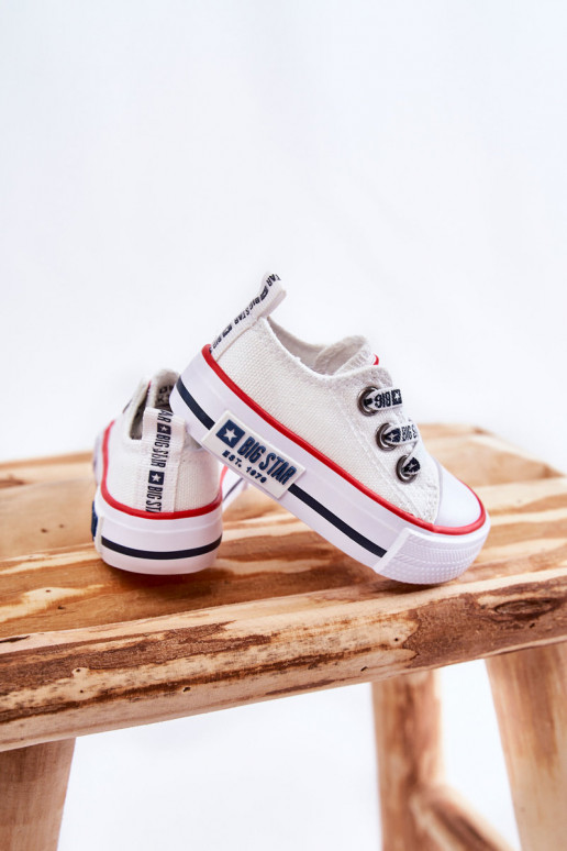 Children's Cloth Sneakers BIG STAR KK374048 White Children's Cloth Sneakers BIG STAR KK374048 White