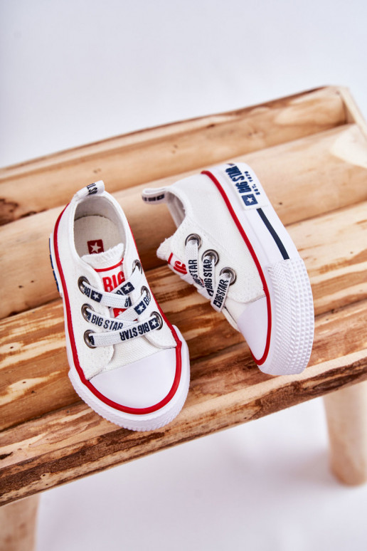 Children's Cloth Sneakers BIG STAR KK374048 White Children's Cloth Sneakers BIG STAR KK374048 White
