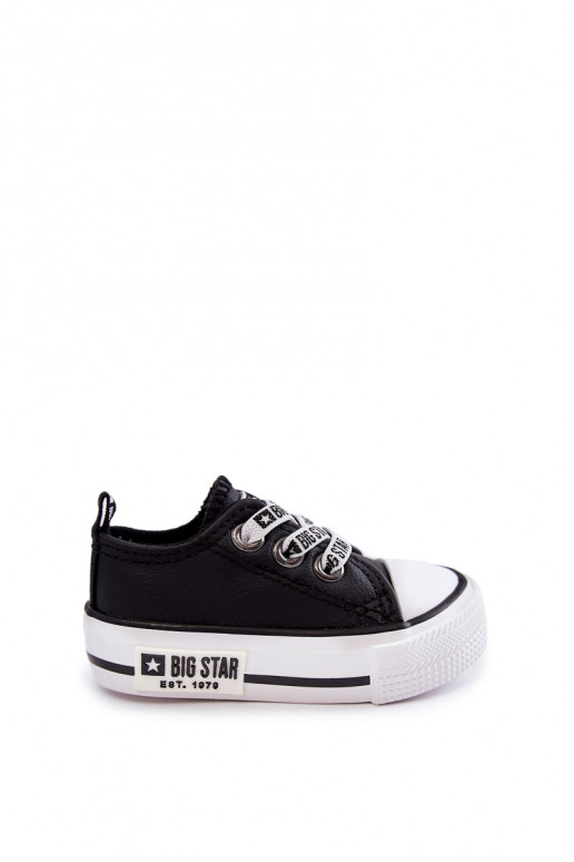 Children's Leather Sneakers BIG STAR KK374041 Black and white Children's Leather Sneakers BIG STAR KK374041 Black and white