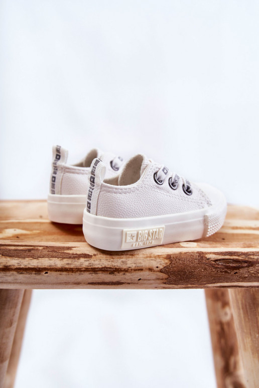 Children's Leather Sneakers BIG STAR KK374058 White Children's Leather Sneakers BIG STAR KK374058 White