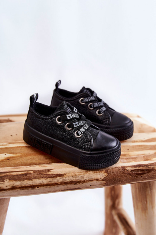 Children's Leather Sneakers BIG STAR KK374059 Black Children's Leather Sneakers BIG STAR KK374059 Black
