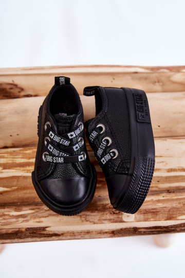 Children's Leather Sneakers BIG STAR KK374059 Black 2
