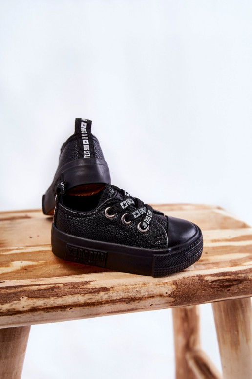 Children's Leather Sneakers BIG STAR KK374059 Black Children's Leather Sneakers BIG STAR KK374059 Black