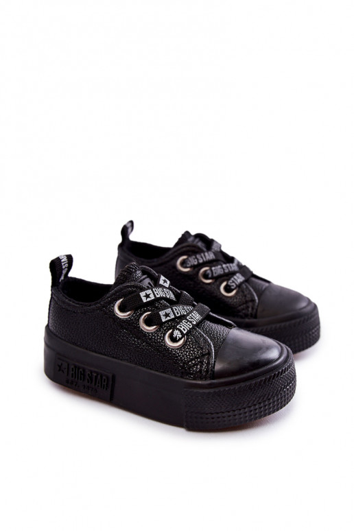 Children's Leather Sneakers BIG STAR KK374059 Black Children's Leather Sneakers BIG STAR KK374059 Black