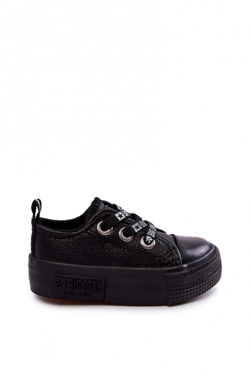 Children's Leather Sneakers BIG STAR KK374059 Black Children's Leather Sneakers BIG STAR KK374059 Black