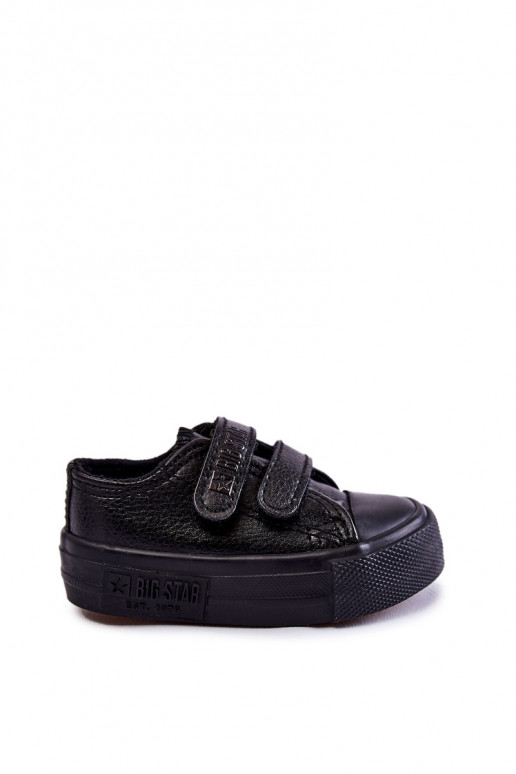 Children's Leather Sneakers With Velcro BIG STAR KK374090 Black Children's Leather Sneakers With Velcro BIG STAR KK374090 Black