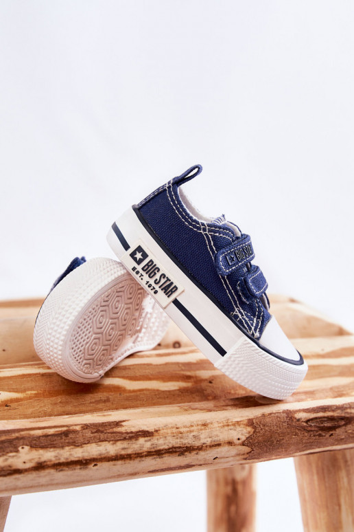 Children's Cloth Sneakers With Velcro BIG STAR KK374075 Navy blue Children's Cloth Sneakers With Velcro BIG STAR KK374075 Navy blue
