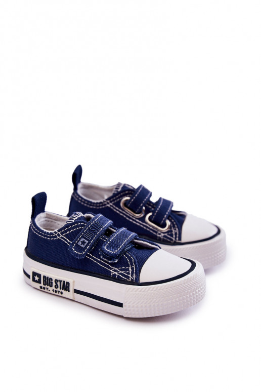 Children's Cloth Sneakers With Velcro BIG STAR KK374075 Navy blue Children's Cloth Sneakers With Velcro BIG STAR KK374075 Navy blue