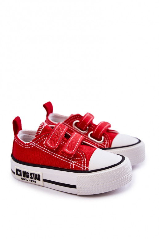 Children's Cloth Sneakers With Velcro BIG STAR KK374076 Red Children's Cloth Sneakers With Velcro BIG STAR KK374076 Red