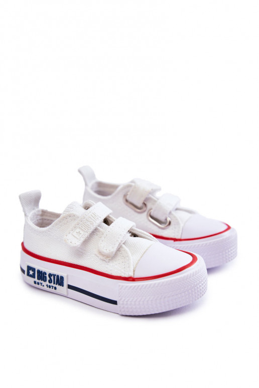 Children's Cloth Sneakers With Velcro BIG STAR KK374079 White Children's Cloth Sneakers With Velcro BIG STAR KK374079 White