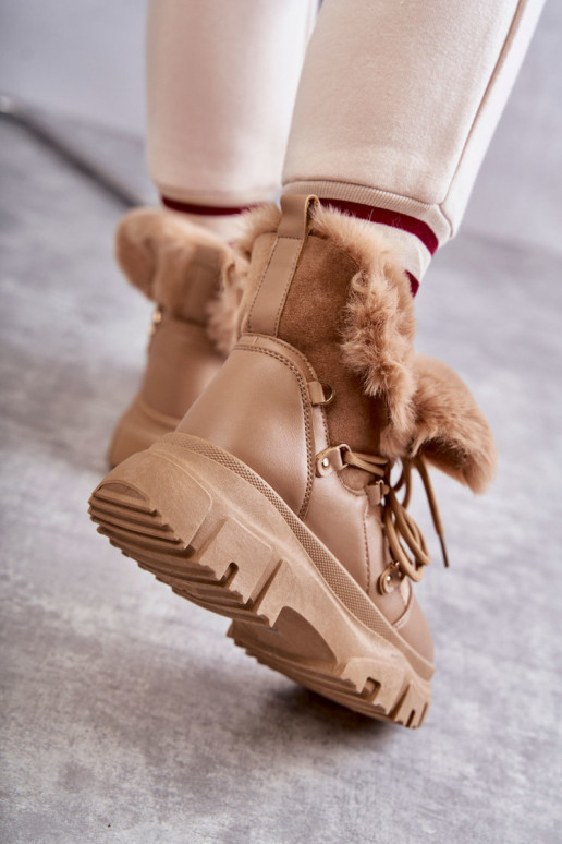 Warm Boots Trappers Dark beige Charles Warm Boots Trappers Dark beige Charles