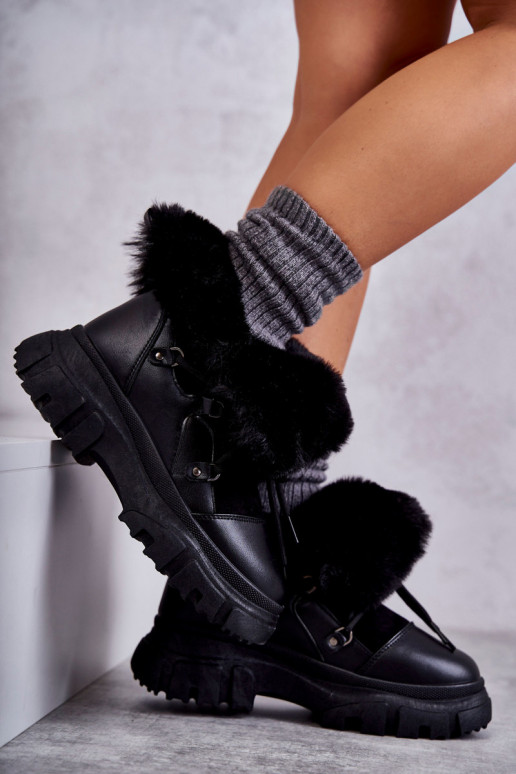 Warm Boots Trappers Black Charles Warm Boots Trappers Black Charles