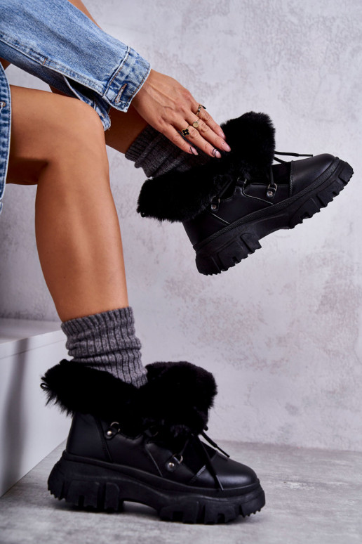 Warm Boots Trappers Black Charles Warm Boots Trappers Black Charles