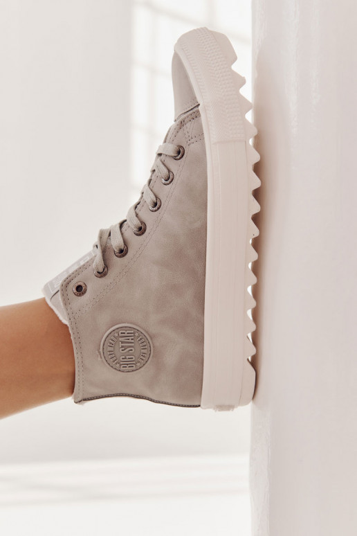 Women's Sneakers Big Star High Warm Grey EE274114 Women's Sneakers Big Star High Warm Grey EE274114