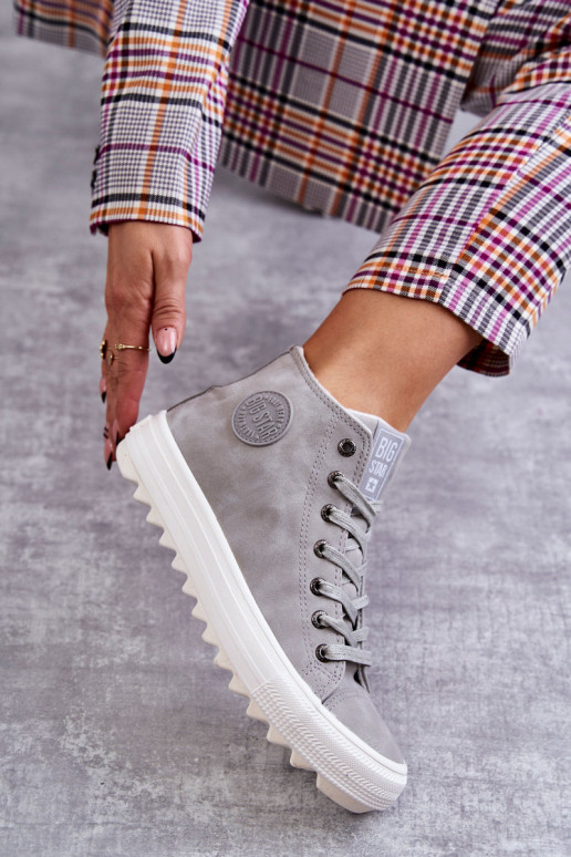 Women's Sneakers Big Star High Warm Grey EE274114 Women's Sneakers Big Star High Warm Grey EE274114