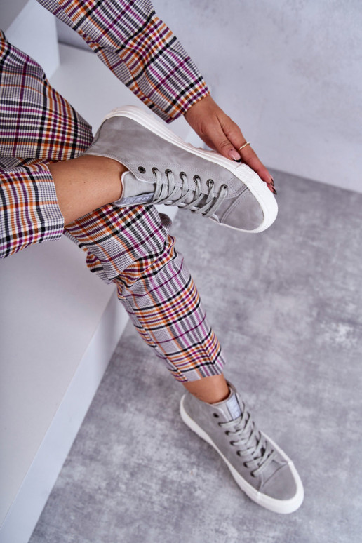 Women's Sneakers Big Star High Warm Grey EE274114 Women's Sneakers Big Star High Warm Grey EE274114