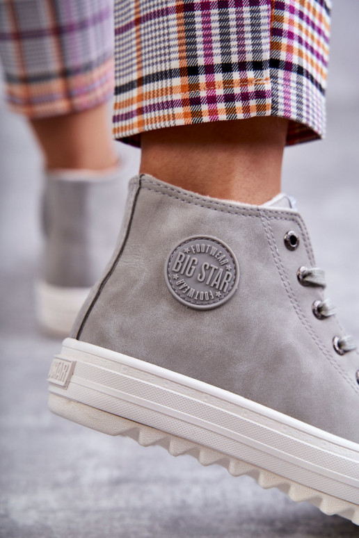 Women's Sneakers Big Star High Warm Grey EE274114 Women's Sneakers Big Star High Warm Grey EE274114