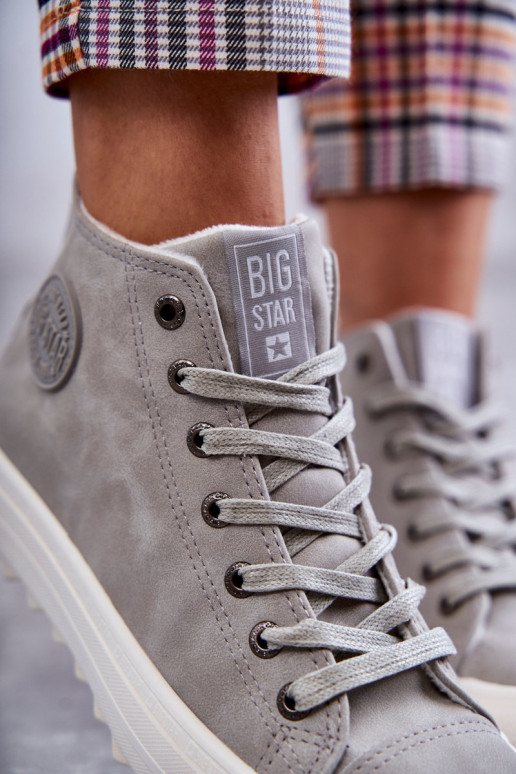 Women's Sneakers Big Star High Warm Grey EE274114 Women's Sneakers Big Star High Warm Grey EE274114