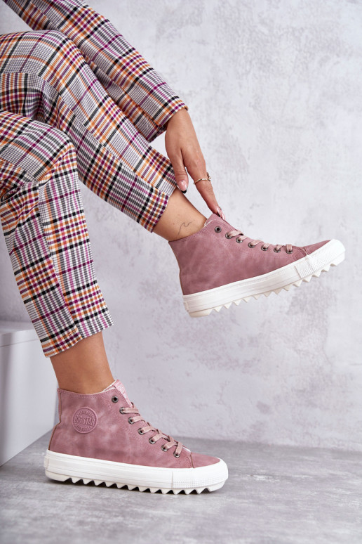 Women's Sneakers Big Star High Warm Pink EE274113 Women's Sneakers Big Star High Warm Pink EE274113