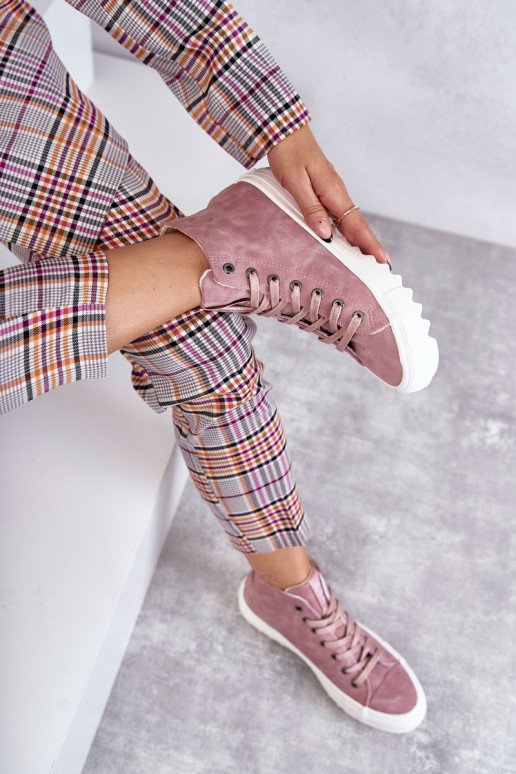 Women's Sneakers Big Star High Warm Pink EE274113 Women's Sneakers Big Star High Warm Pink EE274113