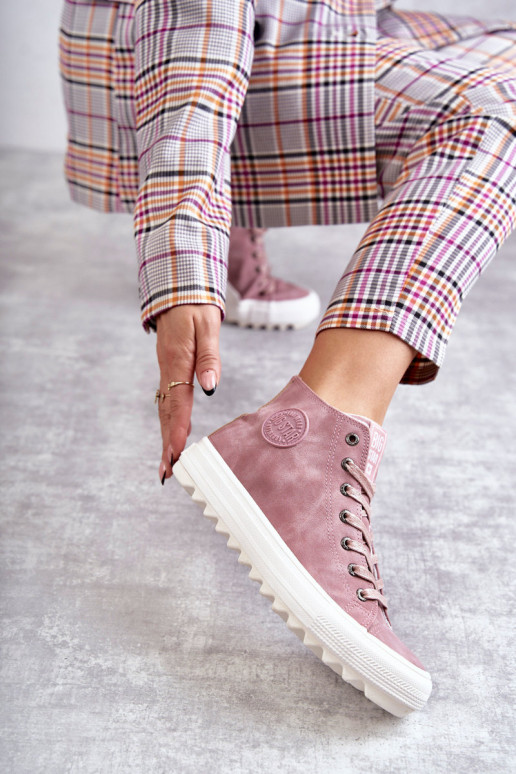 Women's Sneakers Big Star High Warm Pink EE274113 Women's Sneakers Big Star High Warm Pink EE274113